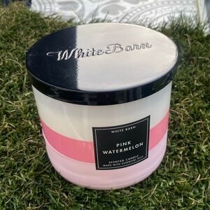 White Barn Pink watermelon three wick candle new